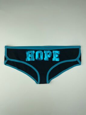 VTG NWT Victoria Secret PINK Hope Hipster Panty 2009 Cyber Y2K Blue Foil